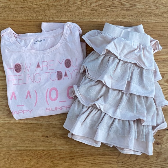 Gapkids NWT Ruffled Skirt + Long-Sleeve Top XXL (14-16) - Picture 2 of 14